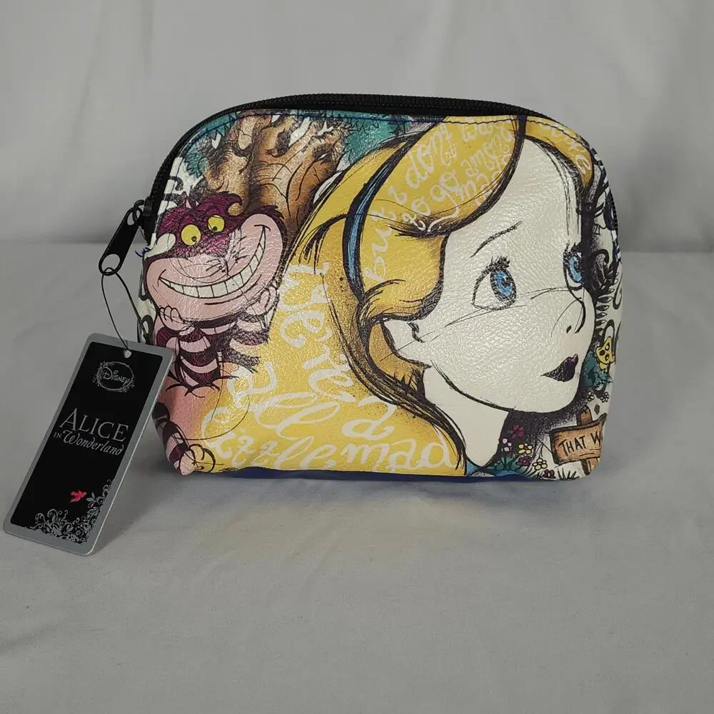 Loungefly Alice in Wonderland Cosmetic Bag – OG Heart Logo – 2016 – NWT – Rare - Picture 1 of 9